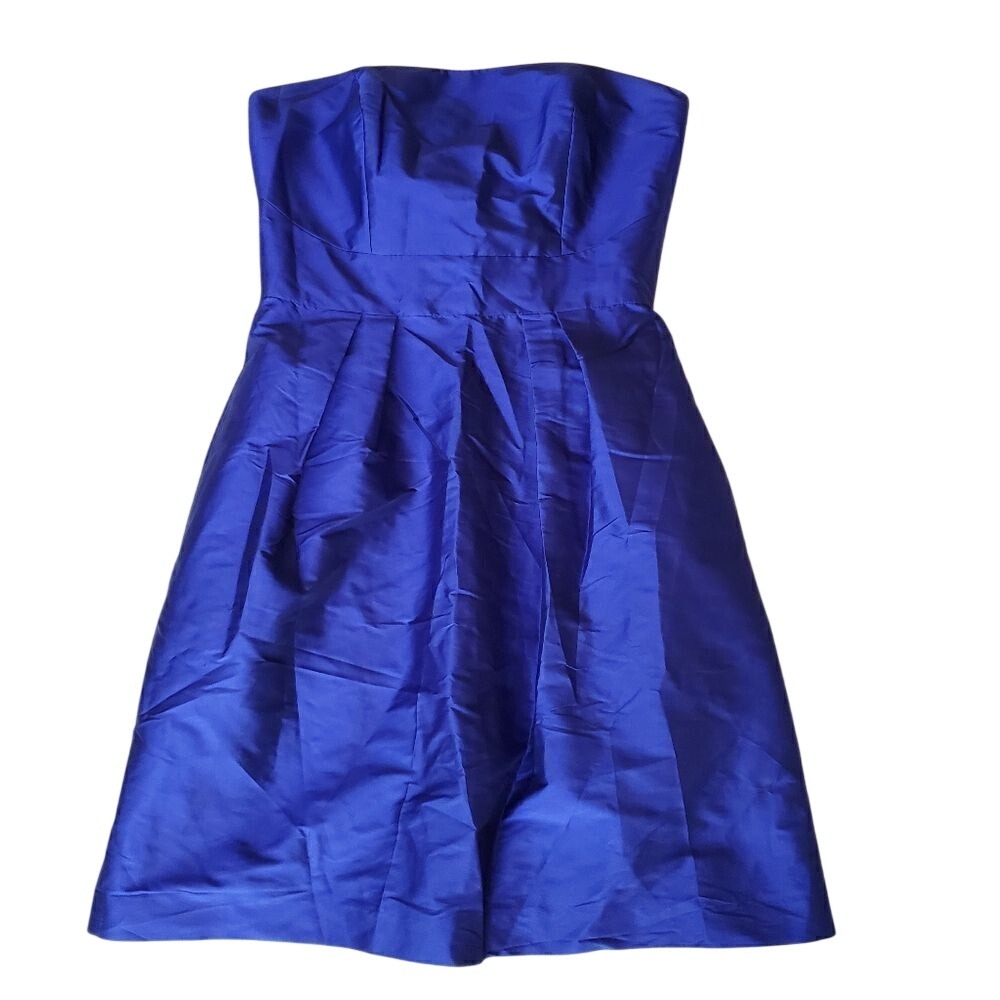 ALFRED SUNG Women's Formal Strapless Mini Dress Size‎ 8  Blue